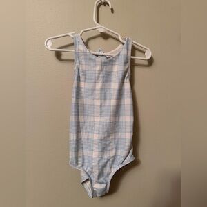 Minnow Blue and White Striped Swimsuit